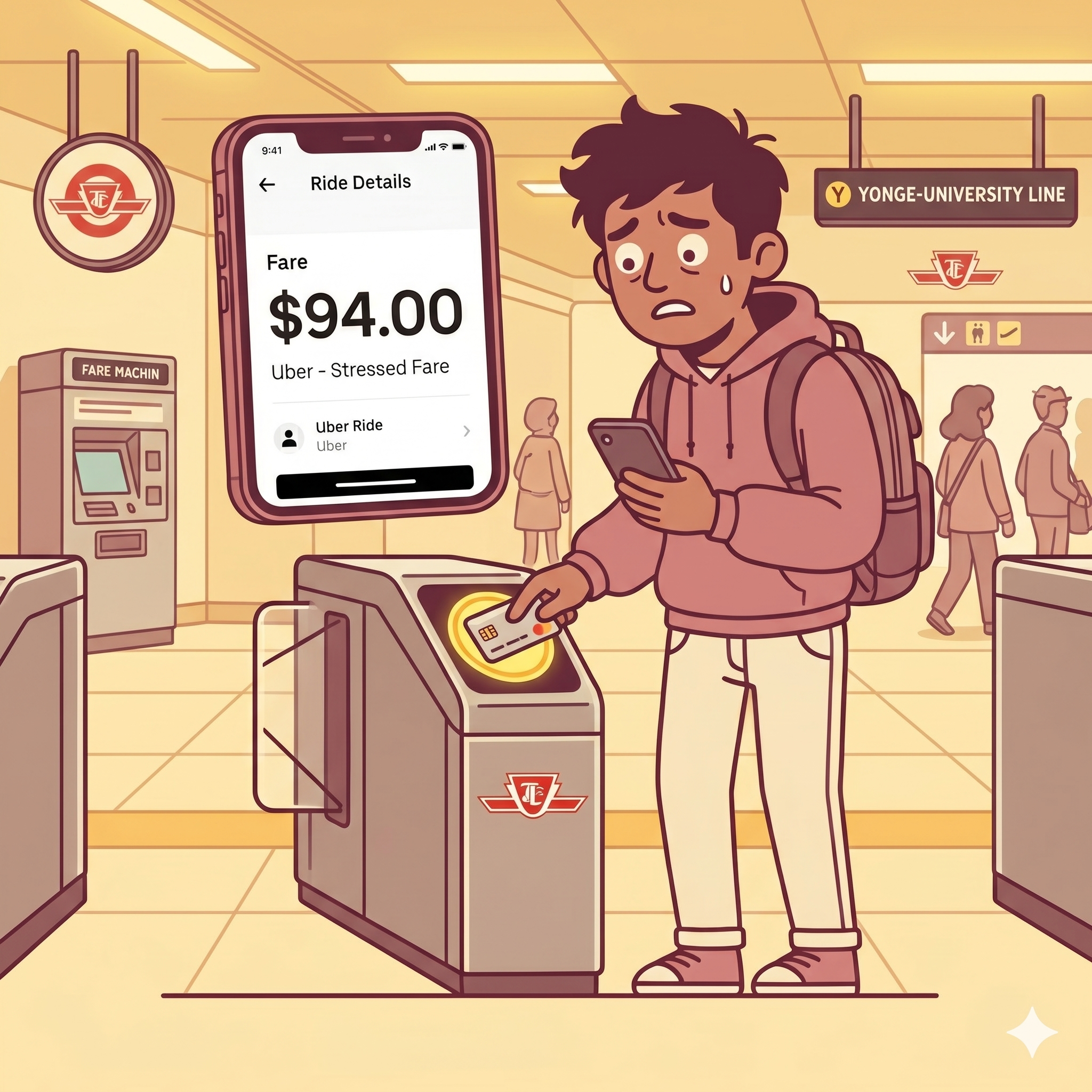 Arjun stressed about transit costs